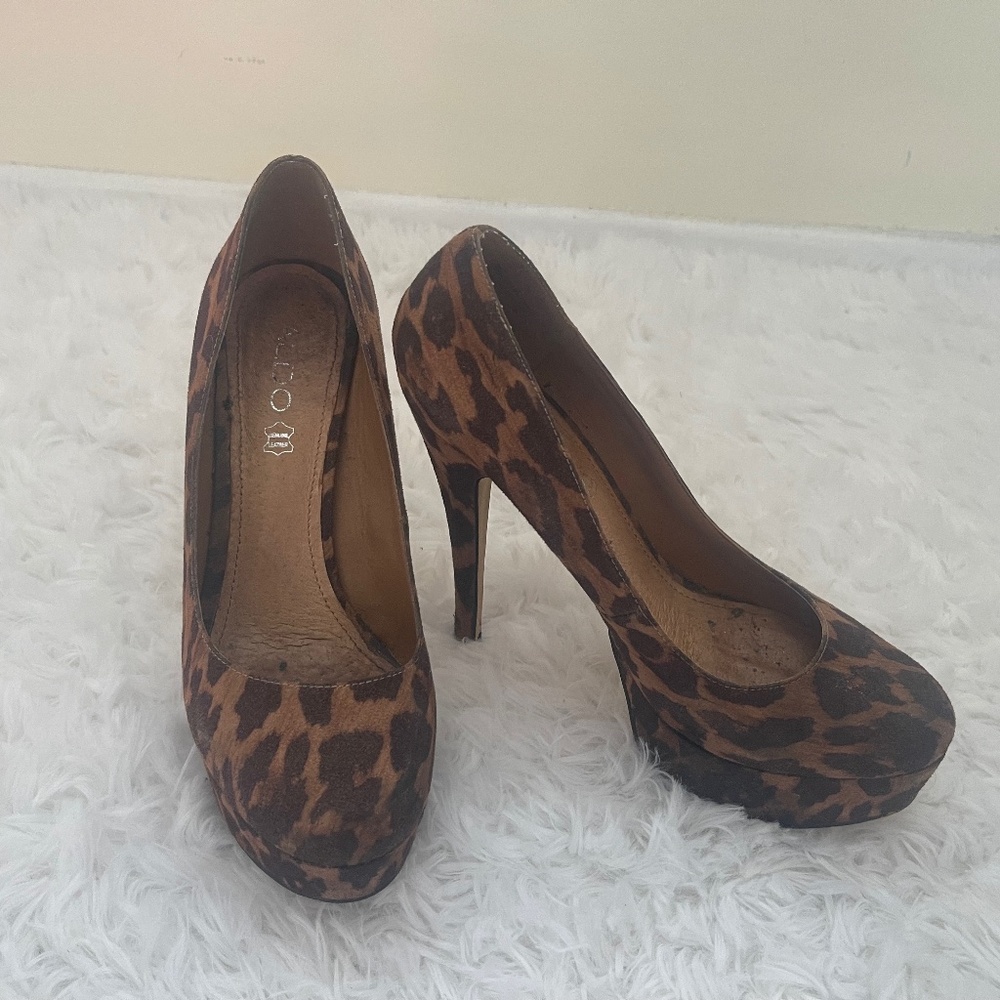 Aldo leopard print heels
